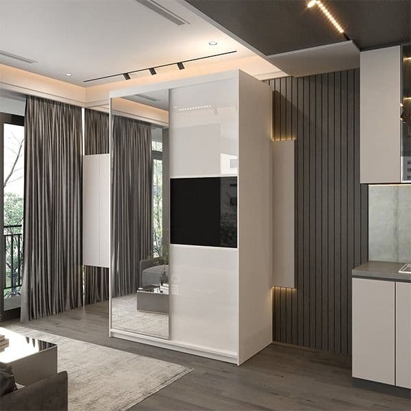 MANHATTAN WHITE HIGH GLOSS 120/150/200/250CM