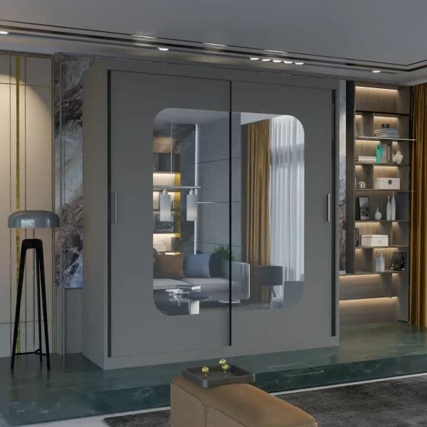 MARIKA GREY WARDROBE 120cm/150cm/180cm/203cm