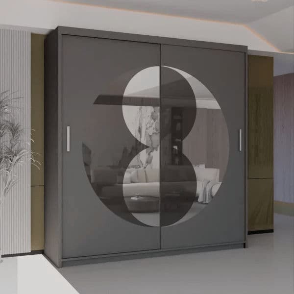 RIO GREY WARDROBE 150cm/203cm