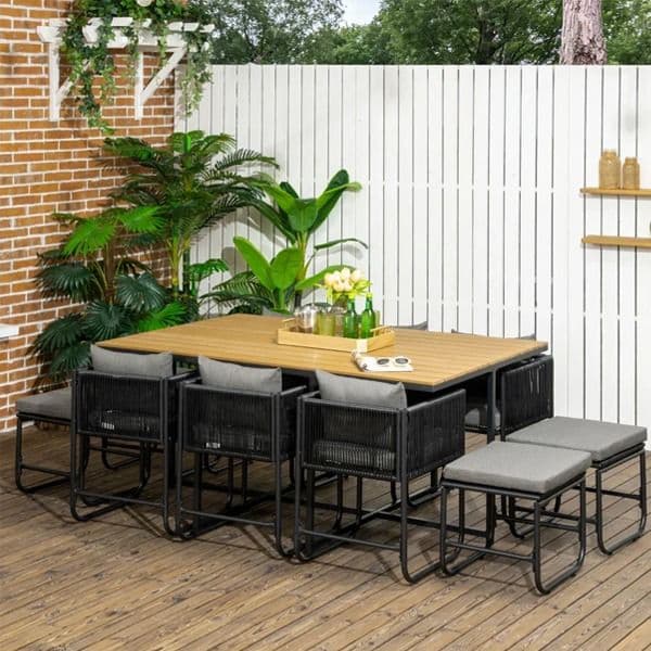 Rattan Dining Set with Space Saving Design