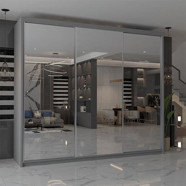 CHICAGO GREY WARDROBE 250cm