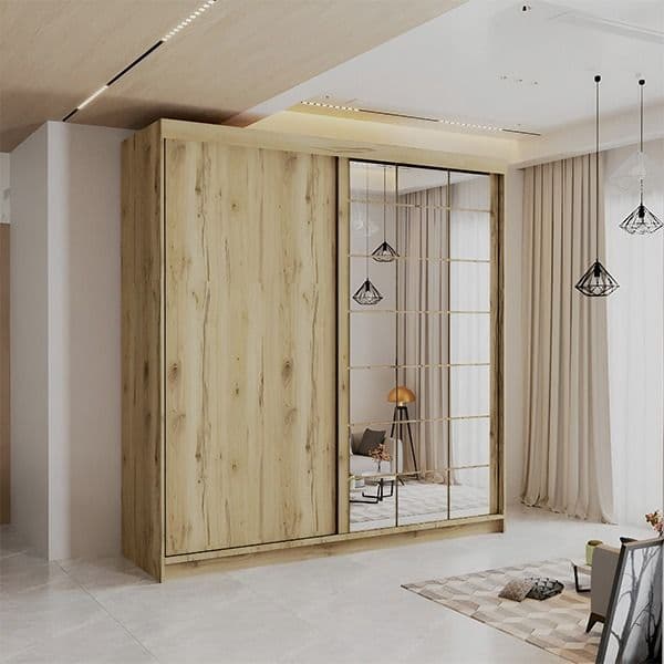 LATVIA VOTAN OAK SLIDING WARDROBE 200/250cm