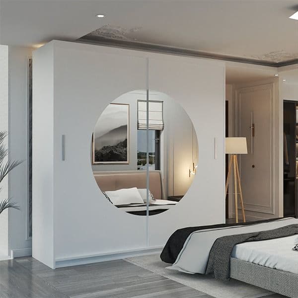 MOON WHITE WARDROBE 150cm/203cm