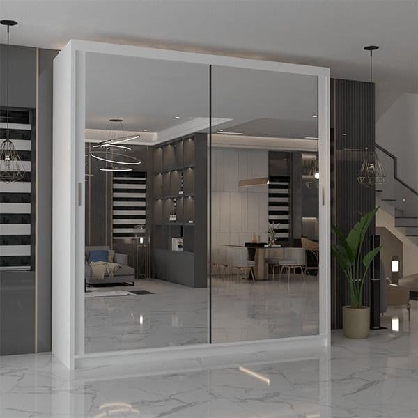 CHICAGO WHITE WARDROBE 90/100/120/150/180/203cm