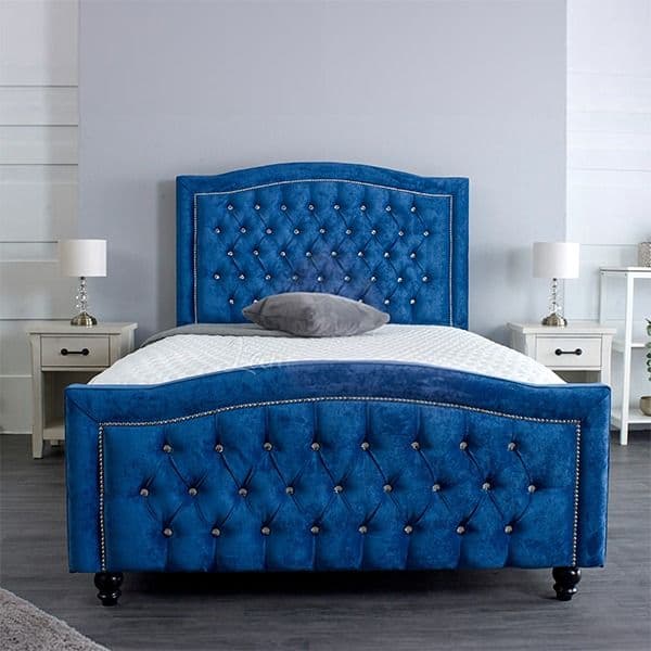 Bella Velvet Single, Double, King Size, Super King Bedroom Bed