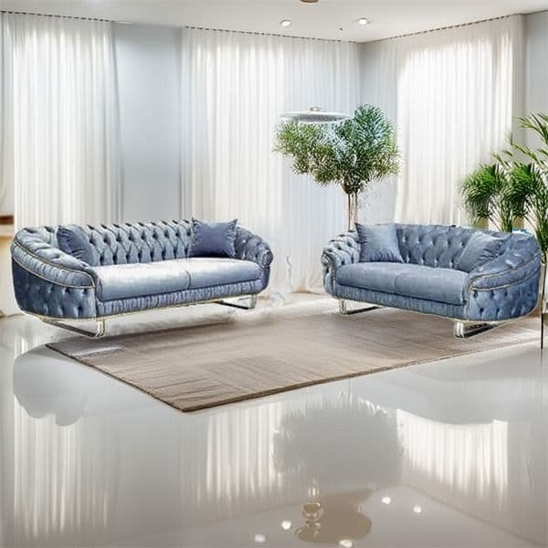 Camden Chesterfield Grey 3+2 Sofa Set
