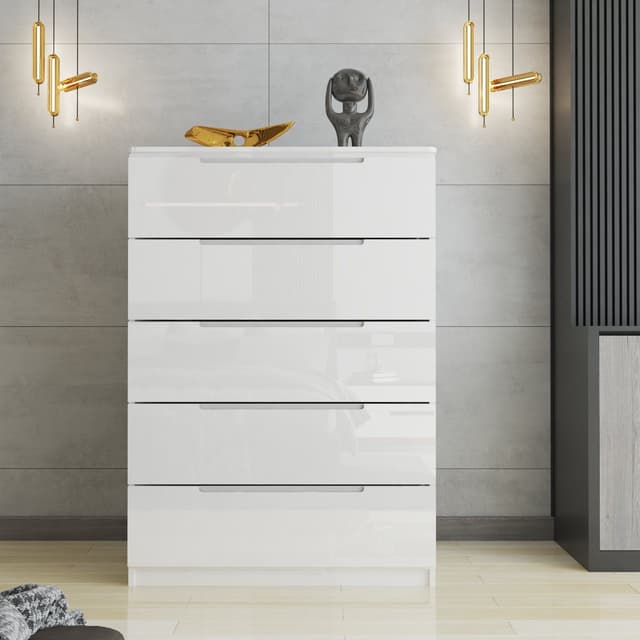 5 Drawer Chester High Gloss
