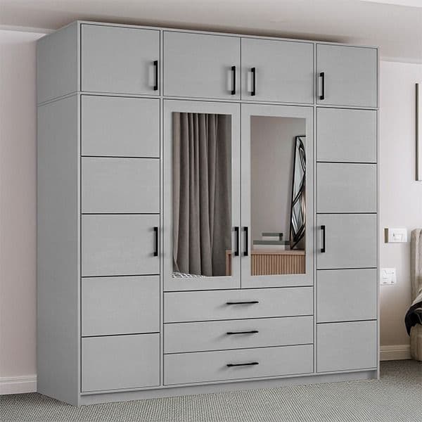 Barcelona 240cm Grey with TOP BOX Wardrobe