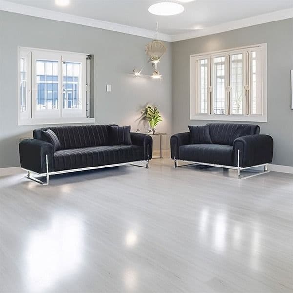 Richmond Black Chesterfield Sofa Set