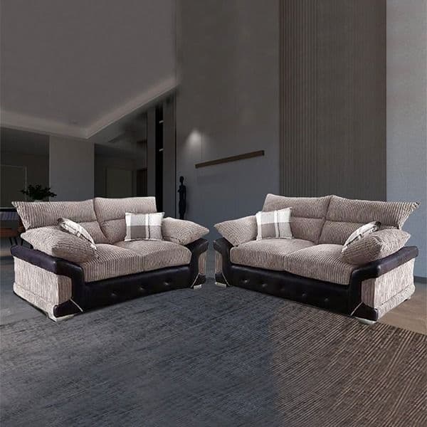 MARYLAND  3+2 SOFA SET BEIGE/BROWN
