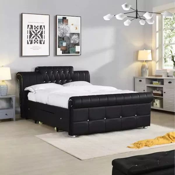 TIVONA BED WITH 2 DRAWERS HIGH BED