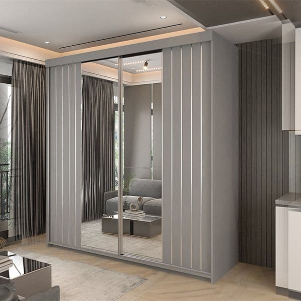 Marbella Grey Sliding Wardrobe 150cm/200cm
