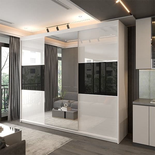MANHATTAN WHITE HIGH GLOSS 120/150/200/250CM