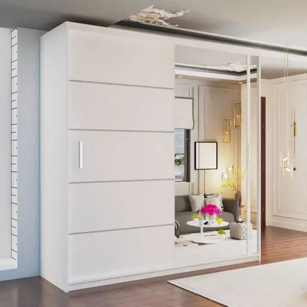 VISION WHITE WARDROBE 120cm/150cm/180cm/203cm