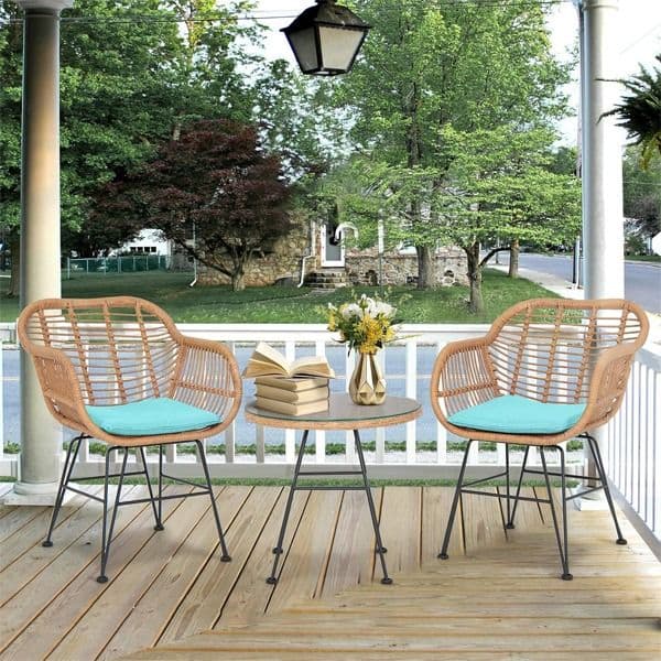 Three-piece Outdoor Patio Rattan Furniture Set