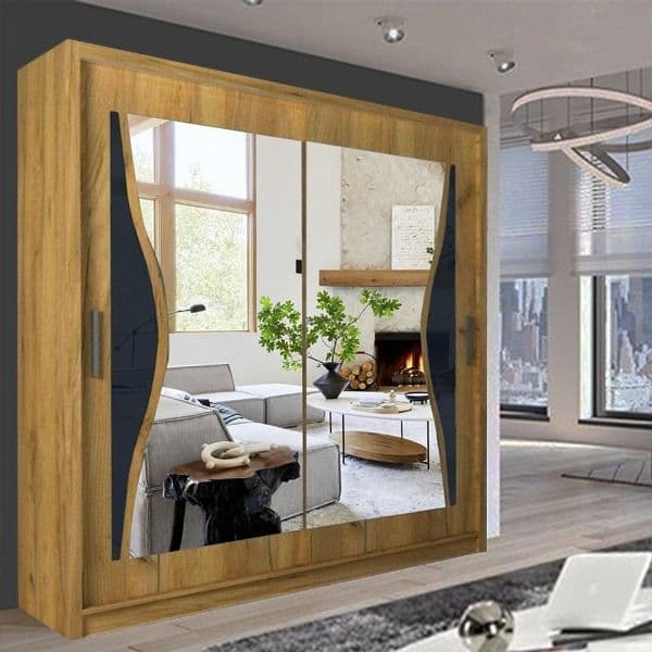 BATUMI WALNUT SLIDING WARDROBE 120/150cm/180cm/203cm