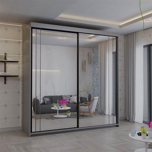 Serbia Grey Sliding Wardrobe 150cm/200cm