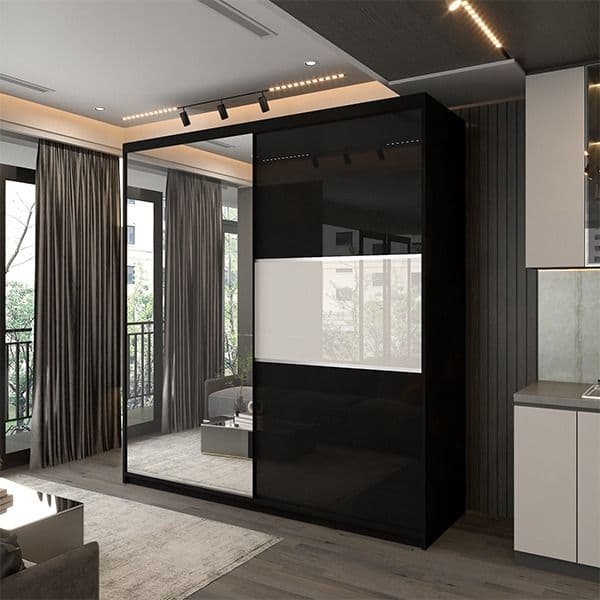 MANHATTAN BLACK HIGH GLOSS 120/150/200/250CM