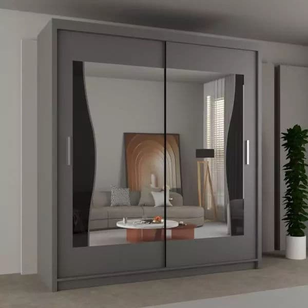 BATUMI GREY SLIDING WARDROBE 120/150cm/180cm/203cm