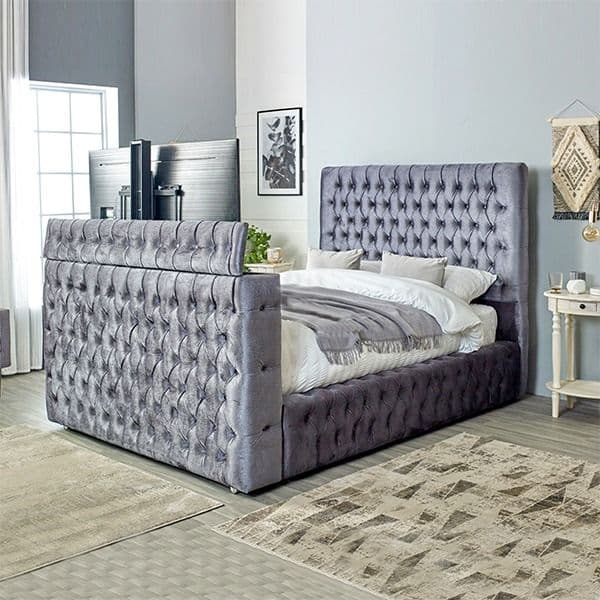 Stella TV Fabric Single, Double, King Size, Super King Bedroom Bed