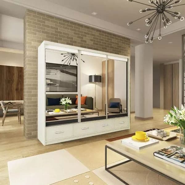 MAYFAIR WHITE WARDROBE 250CM