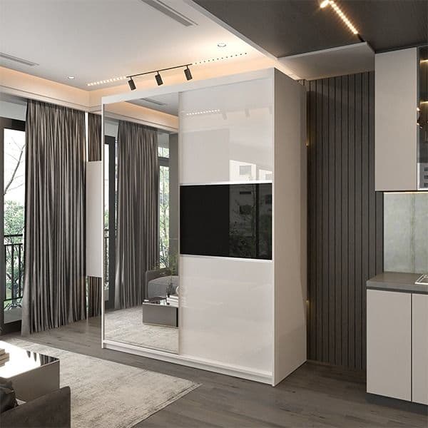 MANHATTAN WHITE HIGH GLOSS 120/150/200/250CM
