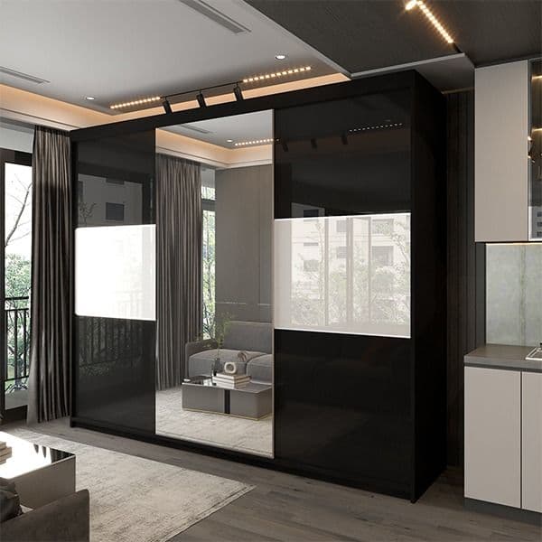 MANHATTAN BLACK HIGH GLOSS 120/150/200/250CM