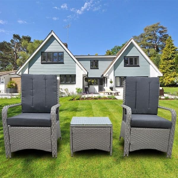 Luxury Bistro Set Grey