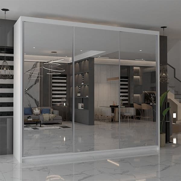 CHICAGO WHITE WARDROBE 250cm