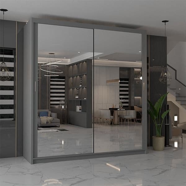 CHICAGO GREY WARDROBE 90/100/120/150/180/203cm