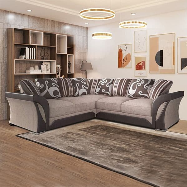 SHANNON CORNER SOFA BROWN/BEIGE
