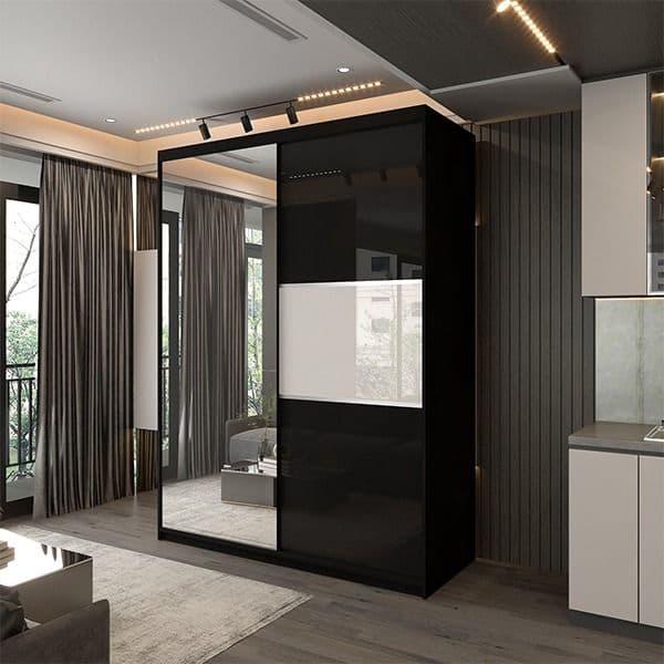 MANHATTAN BLACK HIGH GLOSS 120/150/200/250CM