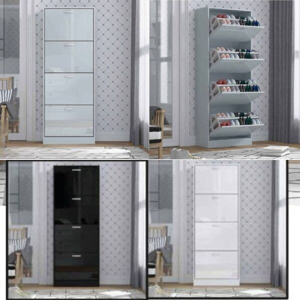 High Gloss Shoe Rack in 3 sizes and 3 Diffrent Colors