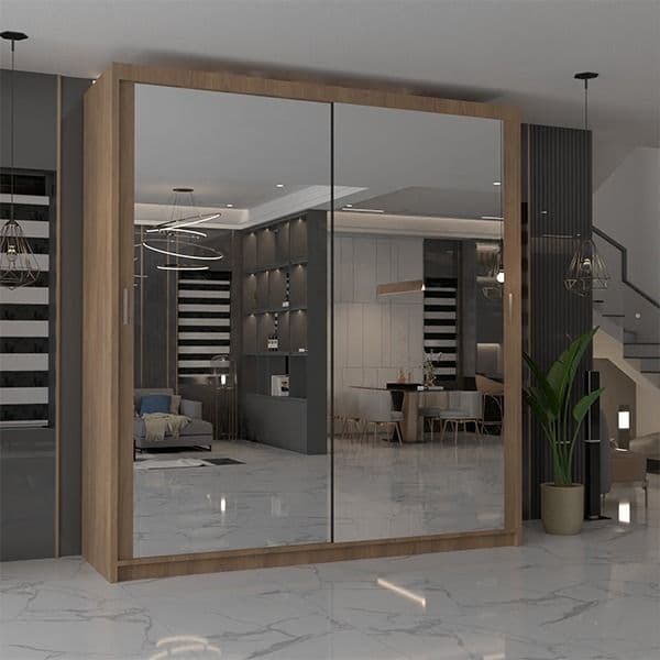 CHICAGO WALNUT WARDROBE 90/100/120/150/180/203cm