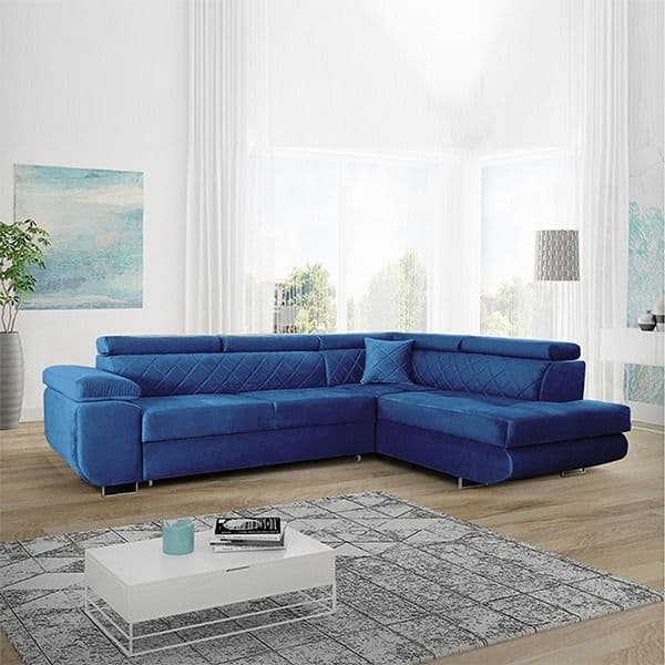 LAGUNA BLUE CORNER SOFA BED