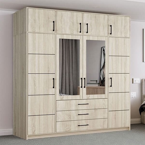 Barcelona 240cm Sonoma with TOP BOX Wardrobe