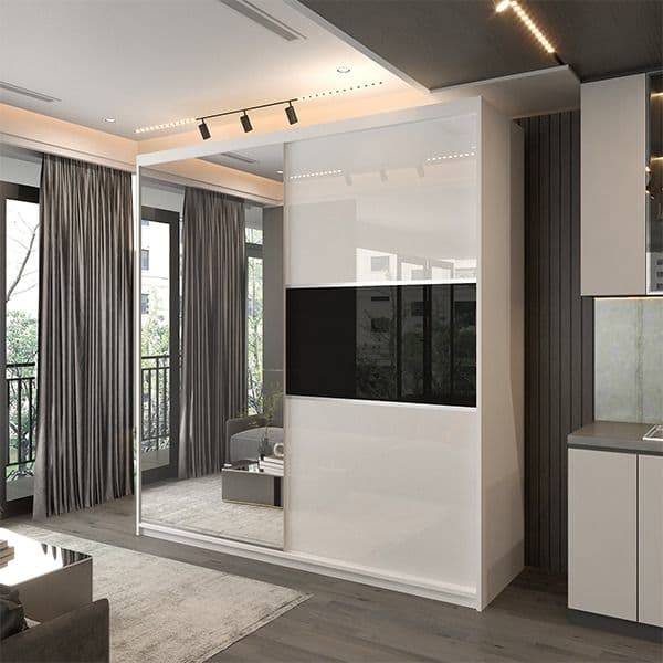 MANHATTAN WHITE HIGH GLOSS 120/150/200/250CM