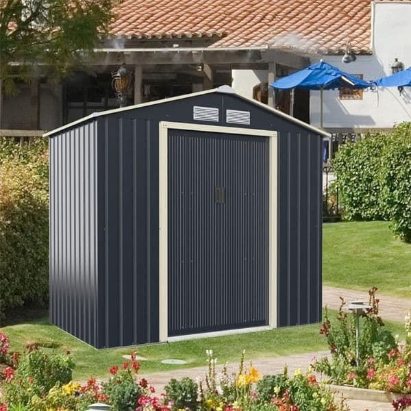 Outdoor Garden Storage Shed – Grey