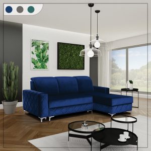 Borys Blue Sofabed Small