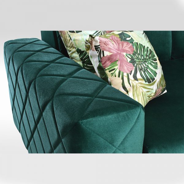 Borys Green sofa bed arm rest