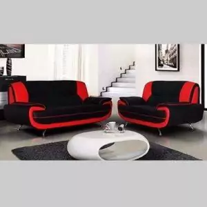 Palermo Red/Black Sofa Set