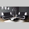 Palermo Black/White Sofa Set