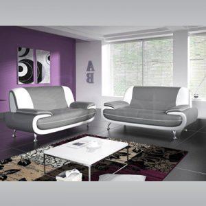 Palermo Grey/White Sofa Set