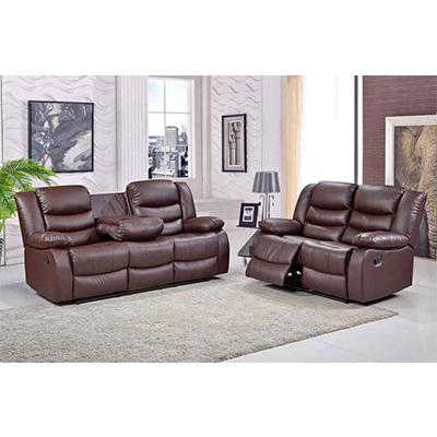 Chicago Pu Brown Recliner Sofa 3 2 Mn, Recliner Leather Sofa Uk