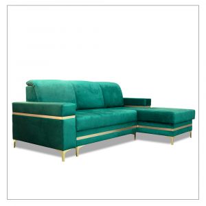 Florence Green Gold Corner Sofa