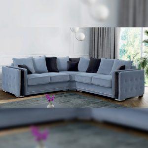 Finchley Grey/Black Corner Sofa Bed