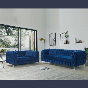Chicago Blue 3+2 Seater Sofa Set