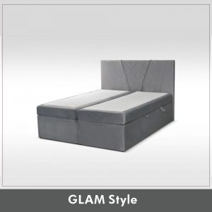 BOX SPRING STORAGE BED GLAM STYLE