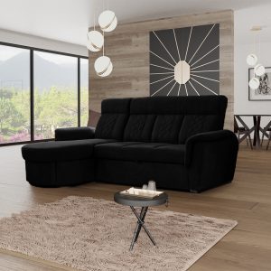 SELLY BLACK SMALL SOFA BED