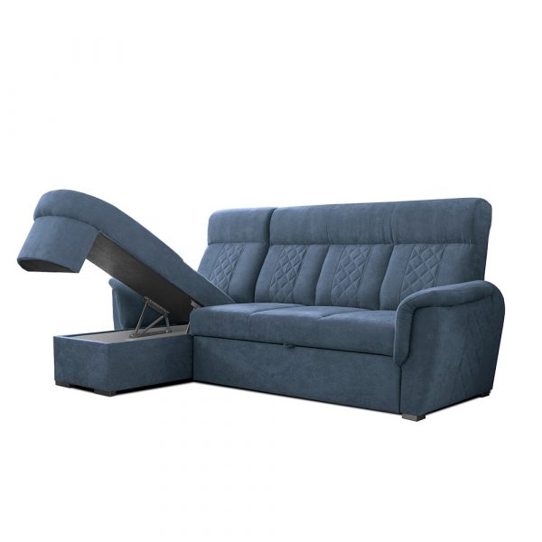 SELLY BLUE SMALL SOFA BED STORAGE